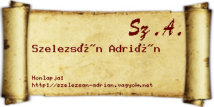 Szelezsán Adrián névjegykártya